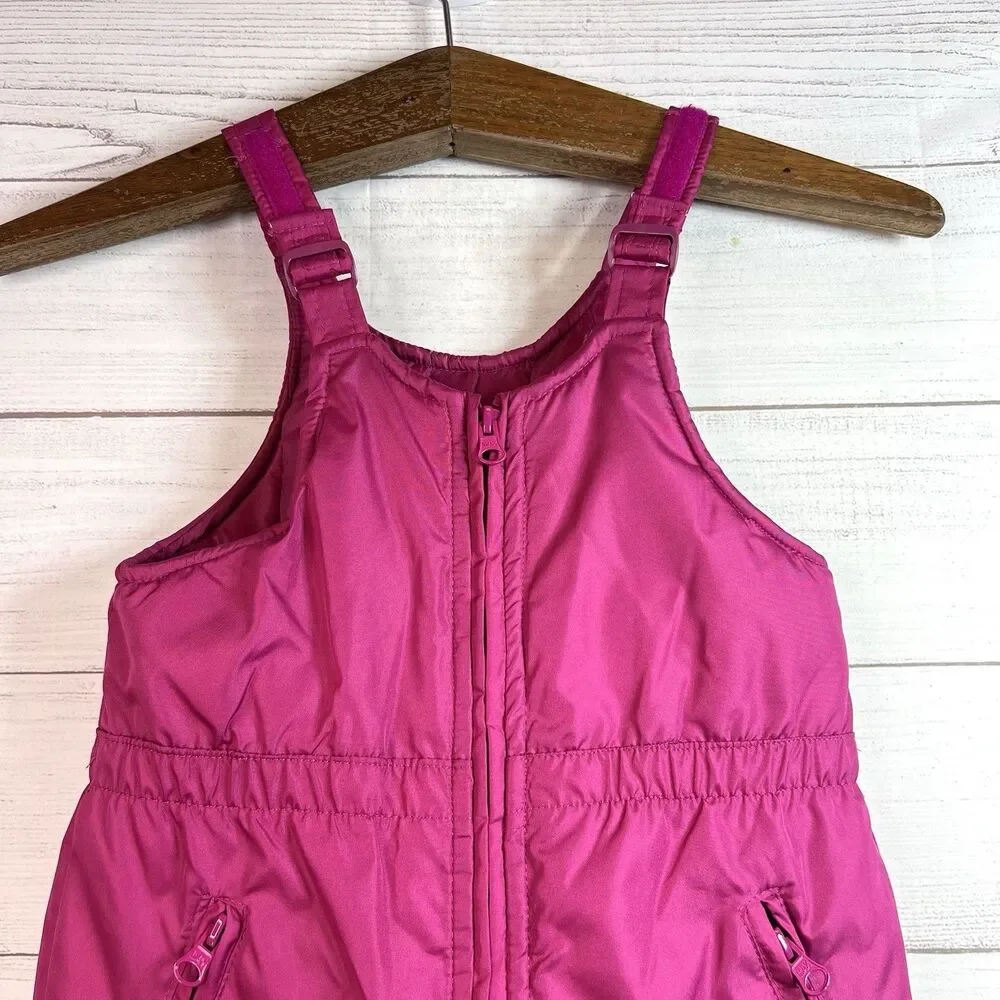 OshKosh B'gosh Girls Insulated Winter Snow Bib Overalls Pants Ski Snowboard 4T